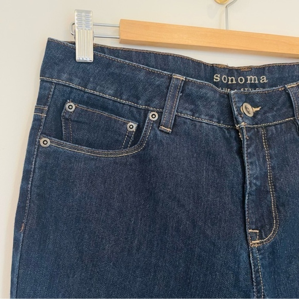 Y2K Boho High Rise Boot Cut Dark Wash Jeans - Women's Size 10 - Picture 7 of 11